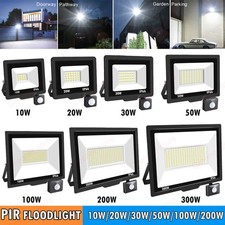 PIR LED Floodlight Motion Sensor Light 10W-400W Home Security Flood Lamp IP66