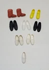 Vintage Lot Of Ken, Fashion Doll Shoes, Boots, 7 Pairs + 1 Single, Played With