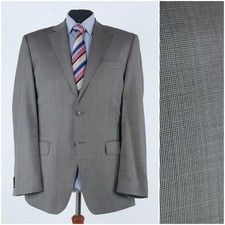 Mens Grey Blazer 44L US Size BENVENUTO Pure Wool Sport Coat Jacket