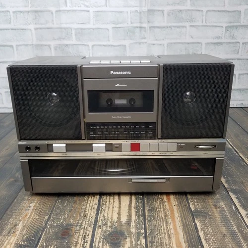 Vintage Panasonic SG-J500 Record Player Radio Cassette Tape Boombox *READ INFO*