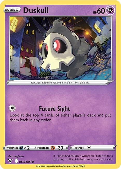 Duskull 69/185 Common Vivid Voltage Pokemon NM/LP