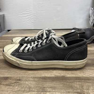Converse Jack Purcell Pro Gray Black Suede Lace Up Sneakers Mens Size 10.5 Cons