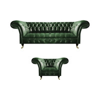Luxus Design Einrichtung Sessel Sofagarnitur Sofa Dreisitze Couch Chesterfield