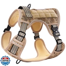 PawsPassion No Pull Dog Harness for Large Dog, Heavy Duty Tactical Adjustable