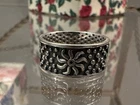 Vintage S 925 Sterling Silver Sun & Dots Band Ring Size 7