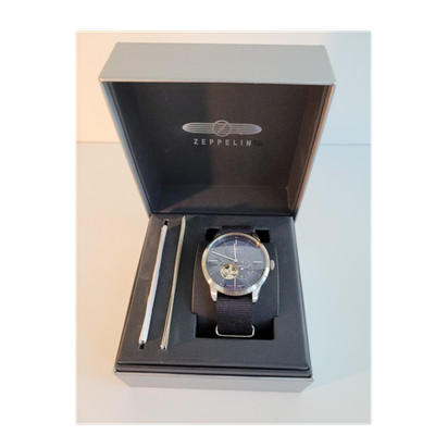 Zeppelin Flatline 7364-3 Automatikuhr Herren Uhr Blau Open Heart