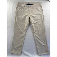 Men  s Peter Millar Beige Flat Front Dress Pants Sz 38/32