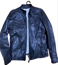 Buffalo Bobs Leather Jacket Men's L Size Black