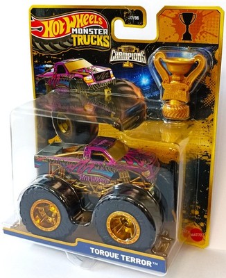TORQUE TERROR Trophy Bone Champions Auto Monster Trucks Hot Wheels Die-cast 1:64
