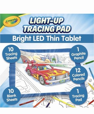 Crayola Light Up Tracing Pad Blue: Kids Drawing & Coloring Kit,Creative Activity