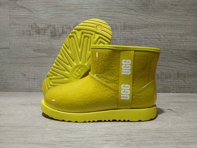 UGG Classic Clear Neon Yellow Boots  1112386K Waterproof Womens Size 6 
