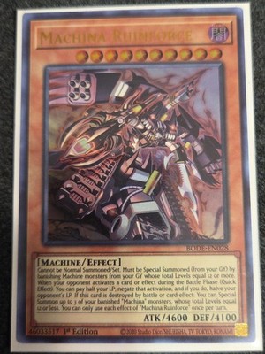 1x (NM) Machina Ruinforce - BODE-EN028 - Ultra Rare - 1st Edition  YuGiOh