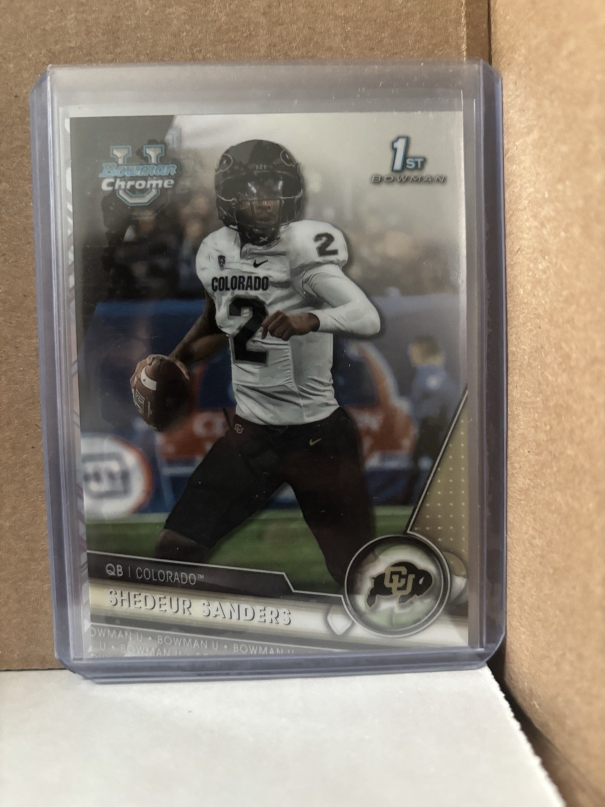 Topps 2023 Bowman University Chrome Shedeur Sanders Colorado Rookie #16