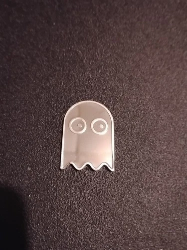 10 Gram .999 Fine Silver Art Bar Ghost From Pac Man, Collectible Bullion Round