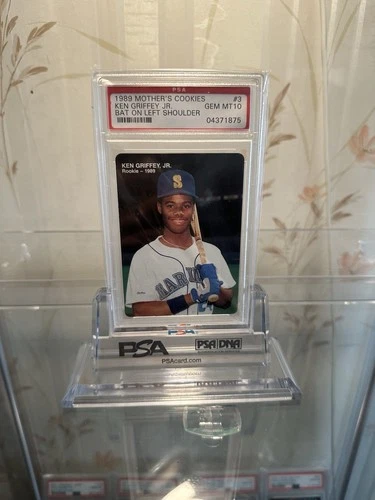 KEN GRIFFEY JR.~1989 MOTHER'S COOKIES PSA-10 GEM-MT GRADED ROOKIE RC CARD#3
