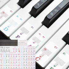 Piano Keyboard Stickers for 88/61/54 Keys, Letter Key Sticker Piano, Colorful