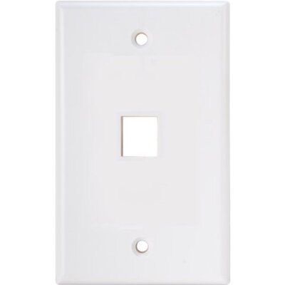 SCP 1 Socket Keystone Faceplate - 1 x Socket(s) - White
