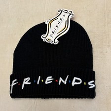 FRIENDS TV Series Hat Black Winter Beanie Unisex One Size Original Logo New