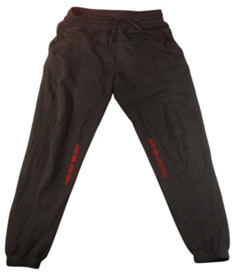 Off-White Virgil Abloh Jogger Sweatpants Mens Medium Black 100% Cotton Taper Cut