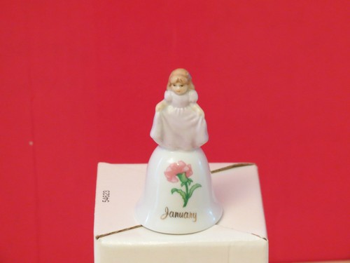 RUSS BERRIE & CO. ~JANUARY MONTHLY BELLS ~ 2 1/2" TALL - Bild 3 von 5