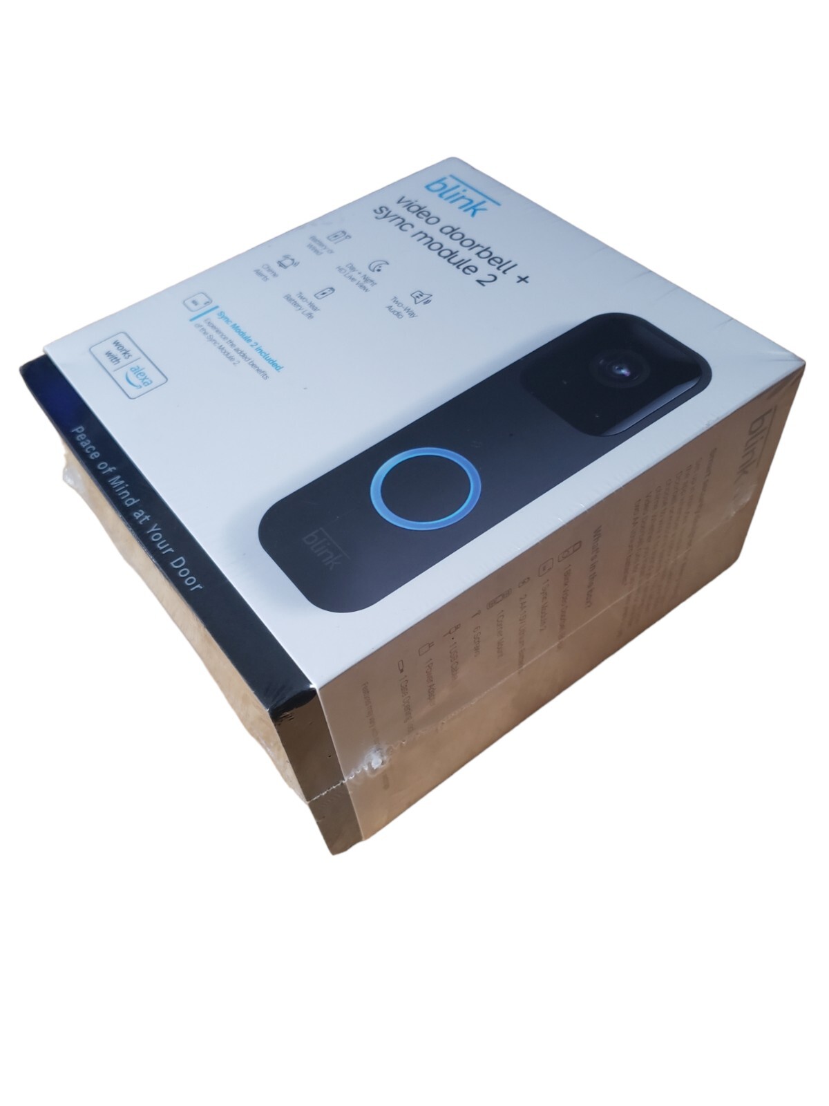 Blink Video Doorbell + Sync Module 2 works with Alexa battery or wired-image