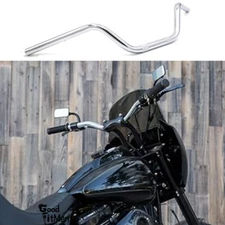 For Biltwell Tracker Low Chrome Motorcycle 1" 25mm Handlebar Tracker Drag Bars