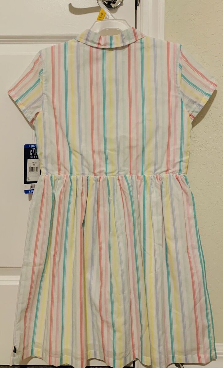 New Colorful Striped Short-Sleeved Dress New Colorful Striped Short-Sleeved Dress