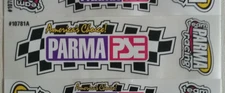 PARMA RACING TEAM # 10781A - 6 Decals - 3 Sheets - Self Stick - Slot Car Decals