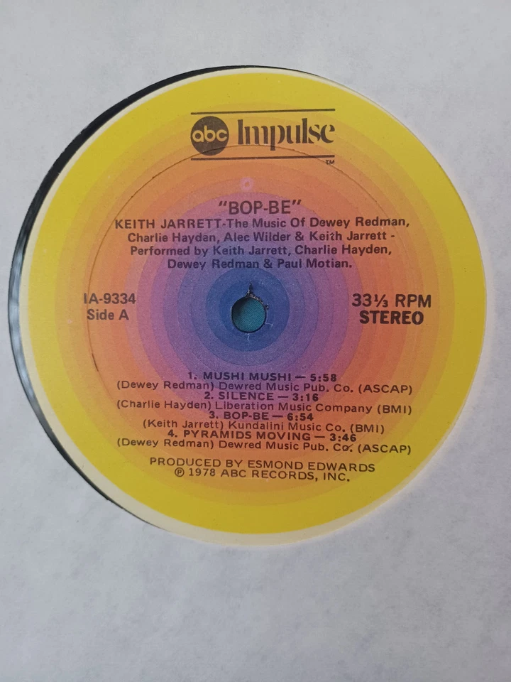 KEITH JARRETT Bop-Be Vinyl LP Record 1978 post bop jazz 100% PLAY GRADED Error - Image 3 of 4