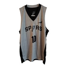 San Antonio Spurs Reversible Youth Med. Jersey  10 Black/Grey Youth League
