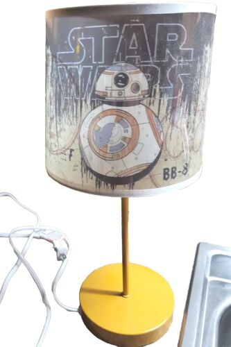 DISNEY STAR WARS BB-8 TABLE OR DESK LAMP & SHADE Bedroom Playroom Excellent - Picture 1 of 8