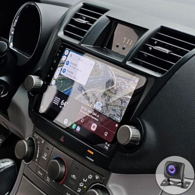 For 2008-2013 Toyota Highlander Wireless Carplay GPS Cam FM Android 12 Car Radio