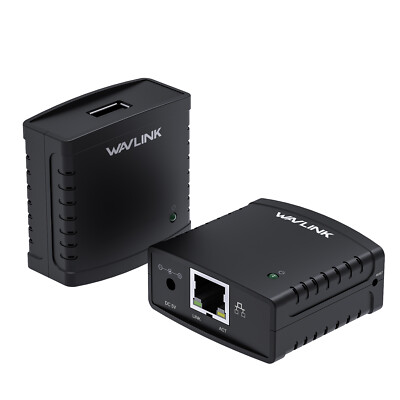 USB 2.0 Network Print Server LAN Print Share Server for Windows MacOS 10.7