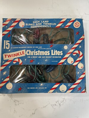 Cardinal Christmas Lites. 15 indoor multiple set with clips. Add-a-string 