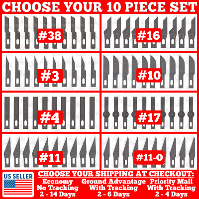 10PC Hobby Exacto Knife X-Acto Blades Xacto Craft Tool #3 #4 #10 #11 #16 #17 #38