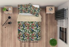 3D Bird Floral Pattern Quilt Cover Set Duvet Cover Bedding Pillowcases
