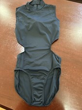 Balera Medium Adult Black Leotard Open Back