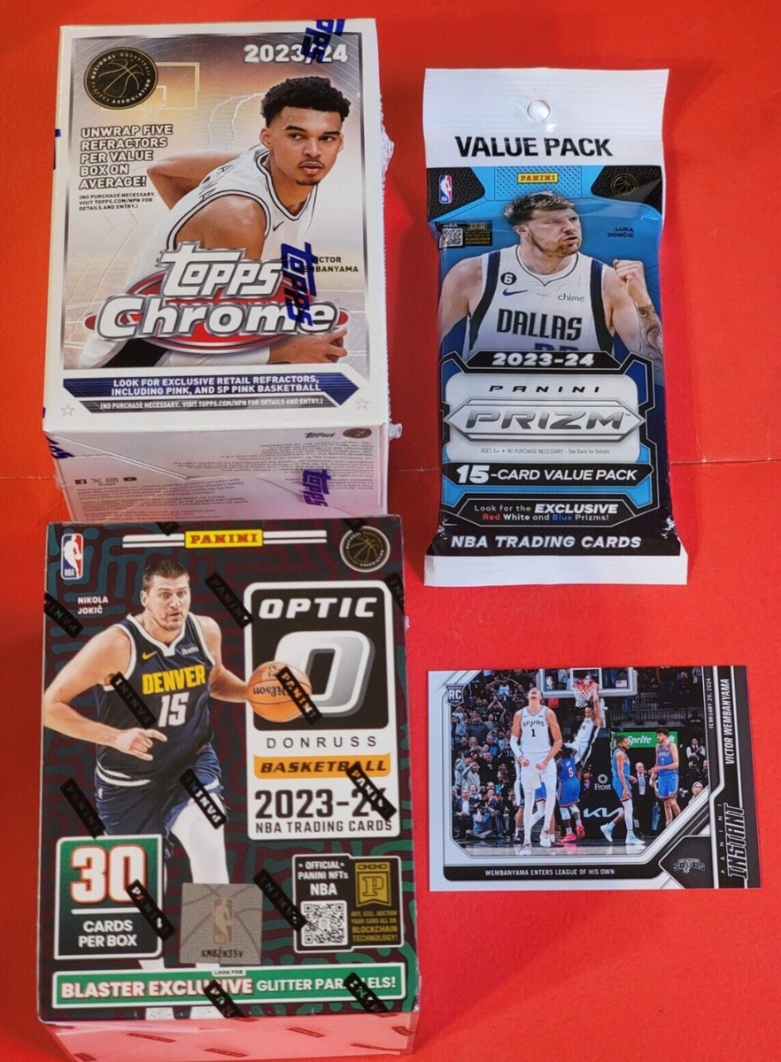 VICTOR WEMBANYAMA RC CARD 2023-24 TOPPS CHROME BOX PRIZM BASKETBALL FAT  OPTIC