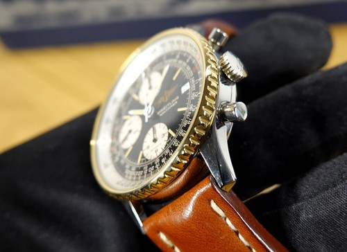 BREITLING 41 mm Old Navitimer B13019 Chronograph Stahl-Gold BOX Gold-Lünette - Bild 3 von 9
