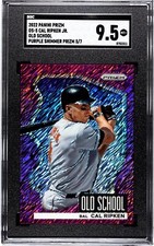 2022 Panini Prizm Cal Ripken Jr Old School PURPLE SHIMMER PRIZM /7 SGC 9.5 (3/7)
