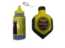 30 metre CHALK LINE REEL + REFILL BOTTLE brick layer tile carpenter