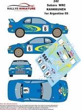 DECALS 1/32 REF 0242 SUBARU IMPREZA KANKKUNEN RALLY ARGENTINA 1999 WRC RALLY