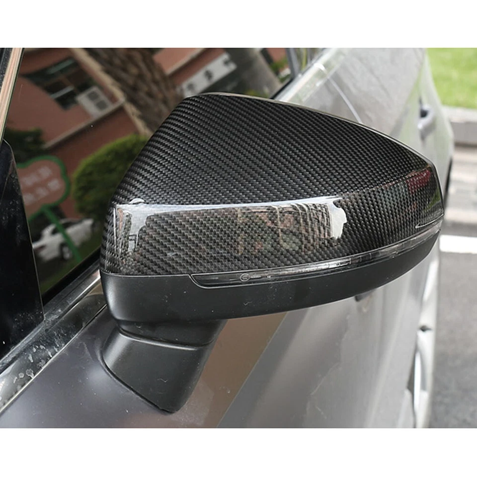 Крышки из углеродного волокна для боковых зеркал колпачок помощь в движении по полосе движения для Audi A3 Sline S3 RS3 8 В 14UP - Изображение 3 из 4