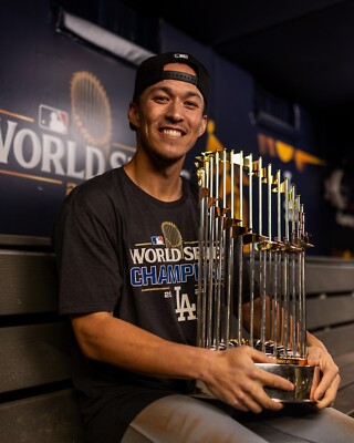 Tommy Edman Los Angeles Dodgers 2024 World Series Champs Trophy