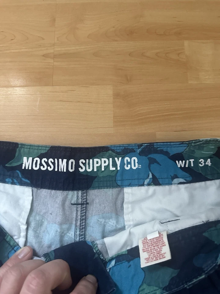 Pantalones Cortos Florales Tropicales Azul Verde Mossimo Supply Co Foto 3 de 3