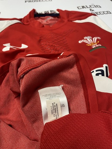 Welsh Rugby Union Under Armour Jersey Admiral Loose Fit calcio & prosecco - Foto 7 di 8