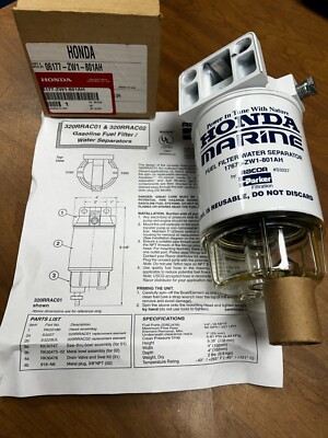 Honda Parker Racor 320RRAC01 Spin-on Fuel Filter Water Separator 06177-ZW1-801AH