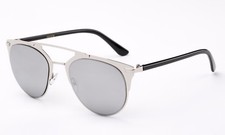 Pilot Flash Lens Brow Bar Sunglasses Modern Trendy Style