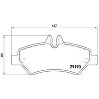 Brembo BremsbeläGe BremsklöTze Hinten FüR Mercedes-Benz Sprinter 35-T Kasten 906