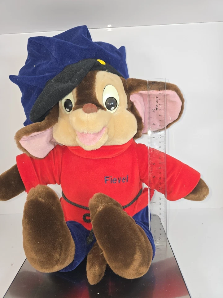 RARO 1980 Talking Fievel Mouse Peluche Muñeca Reproductor de Cassette SIN CINTA/cable Foto 2 de 4